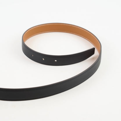 Hermes H Reversible Belt Black Gold Size 75 - photo 6