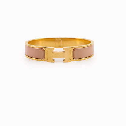 Hermes Clic H Bracelet Beige Enamel PM - photo 1