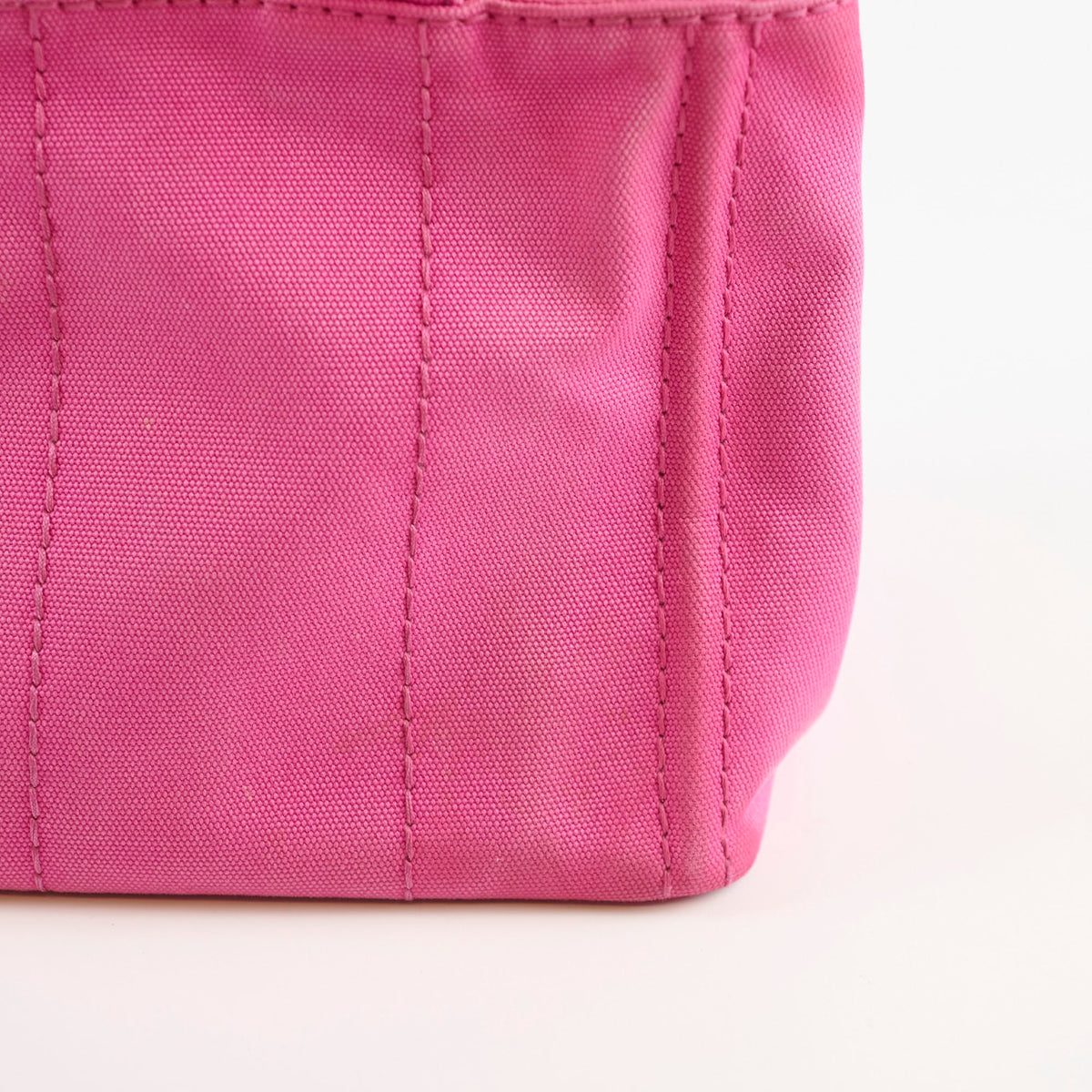 Prada Small Prada Canapa Canvas Tote Pink - photo 5