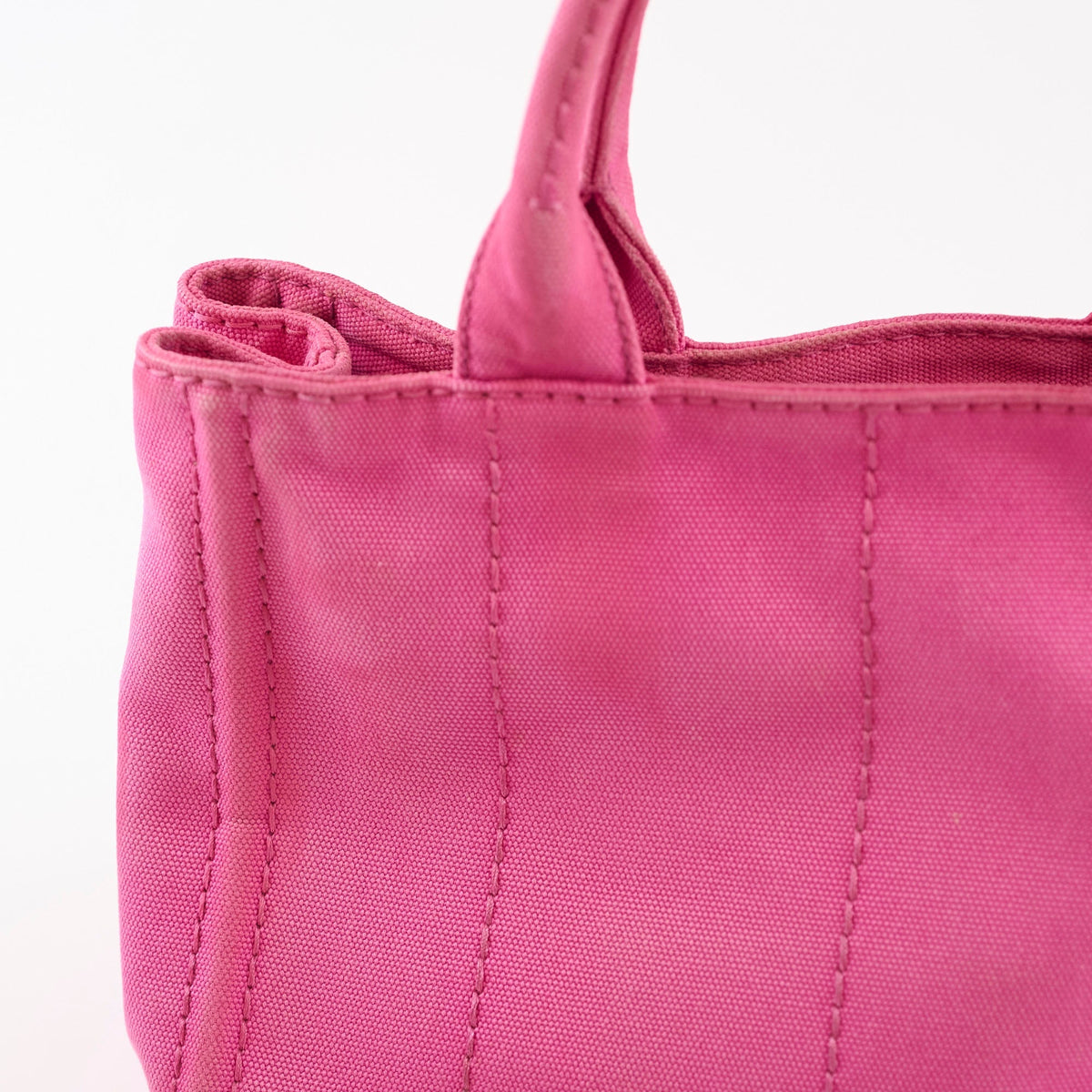 Prada Small Prada Canapa Canvas Tote Pink - photo 6