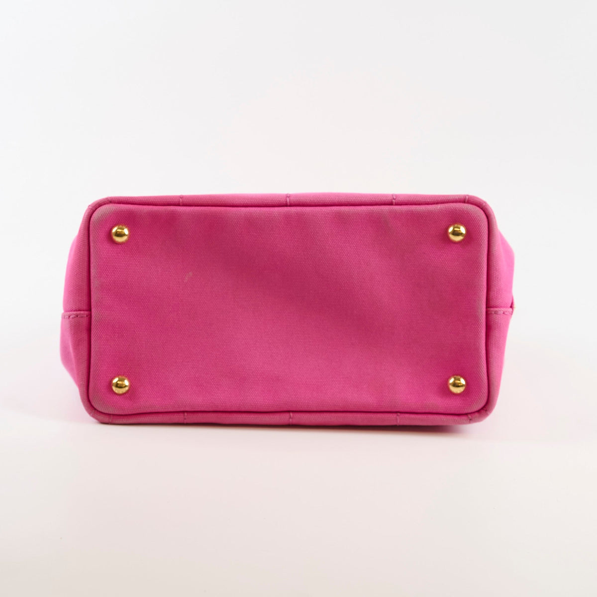 Prada Small Prada Canapa Canvas Tote Pink - photo 3