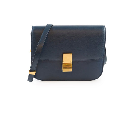 Celine Medium Box Bag Navy - photo 1