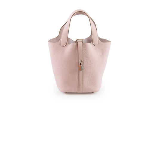 Hermes Picotin 18 Mauve Pale Stamp W - photo 1