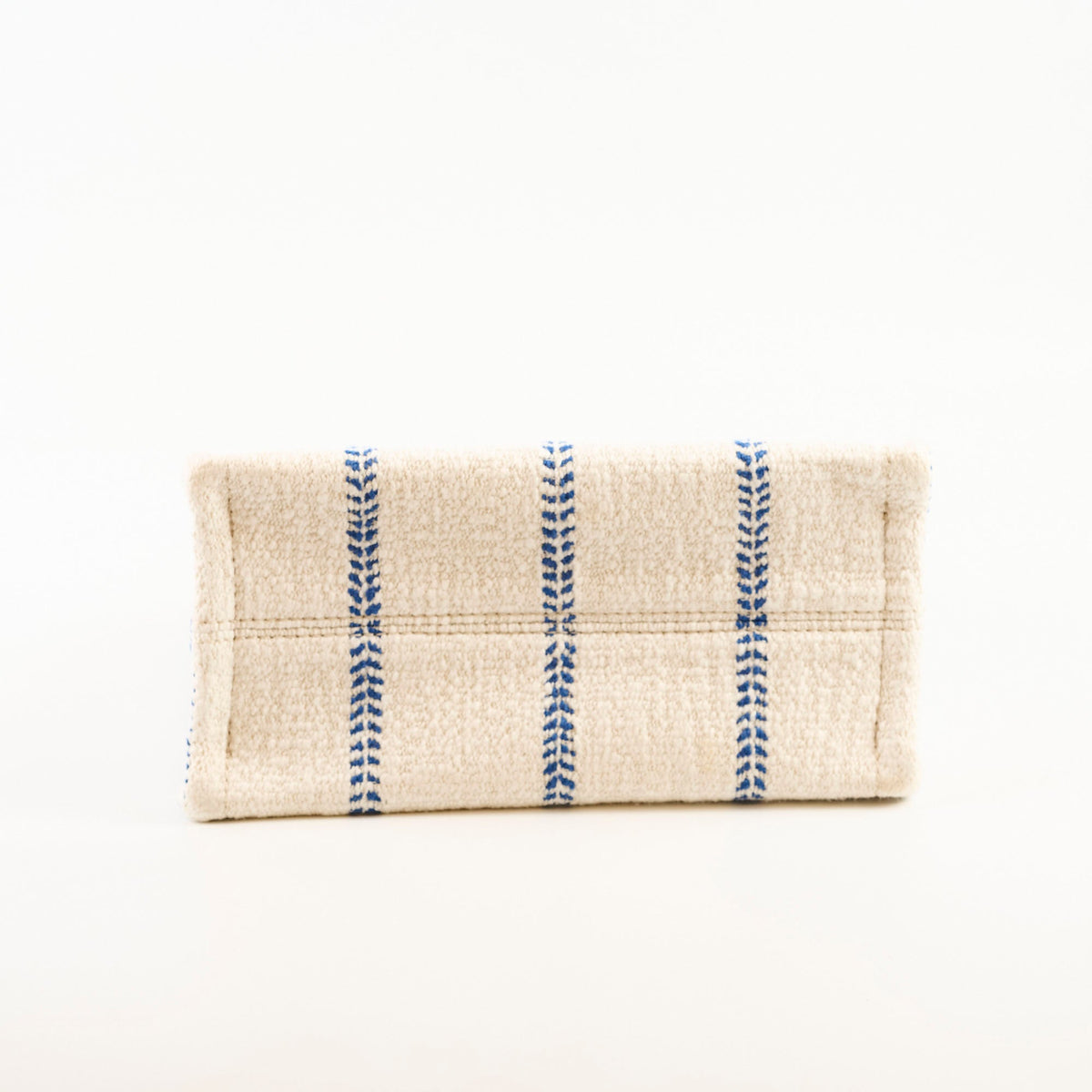 Celine Small Cabas Thais Striped Textile Tote White - photo 4