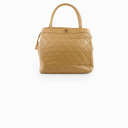 Chanel Beige Quilted Tote Bag - photo 2