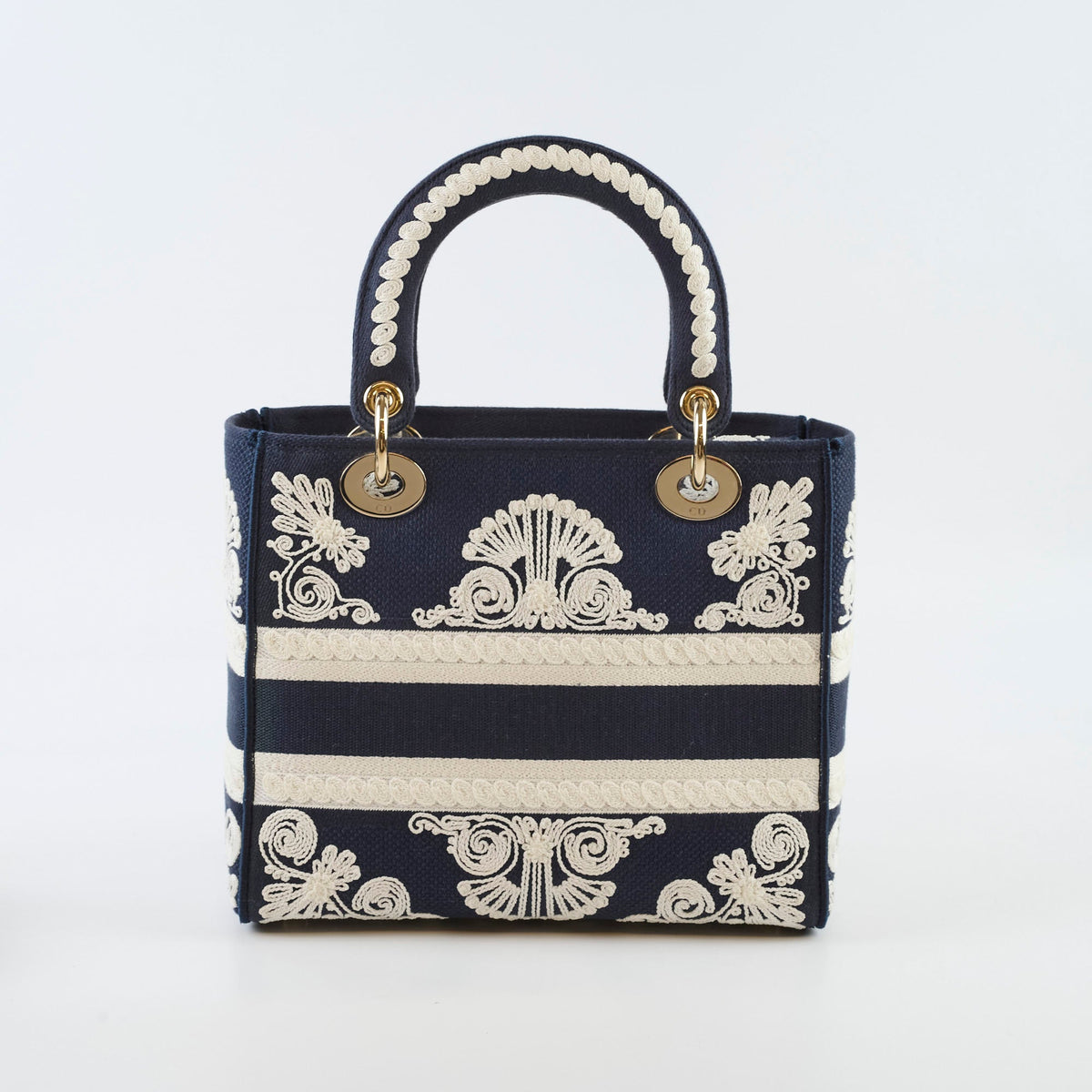 Christian Dior Lady Dior DLite Medium Navy Embroidery - photo 2