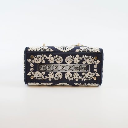 Christian Dior Lady Dior DLite Medium Navy Embroidery - photo 4