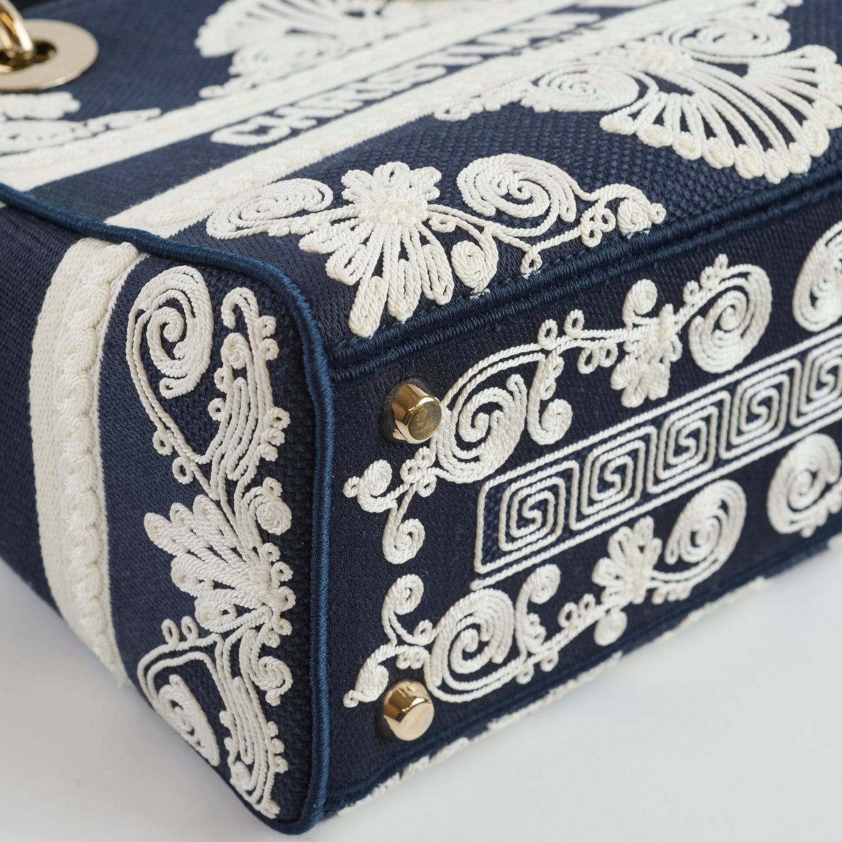 Christian Dior Lady Dior DLite Medium Navy Embroidery - photo 8