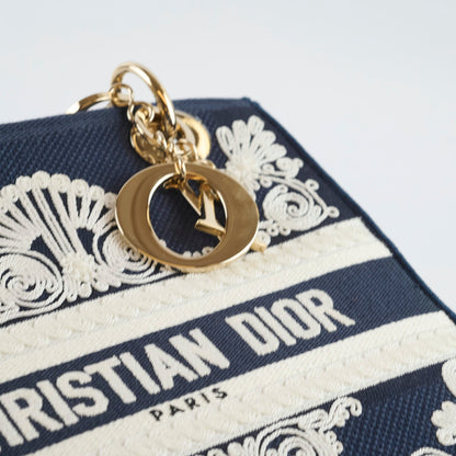 Christian Dior Lady Dior DLite Medium Navy Embroidery - photo 5