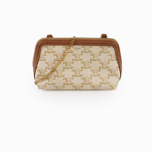Celine Clutch on Chain Triomphe Canvas - photo 2