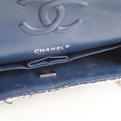 Chanel Medium Flower Sequined Tweed Flap Navy/Grey - photo 19