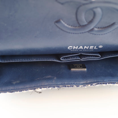 Chanel Medium Flower Sequined Tweed Flap Navy/Grey - photo 20
