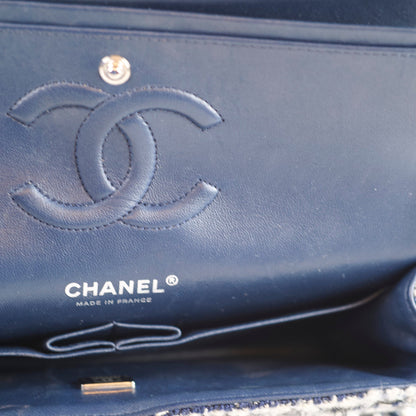 Chanel Medium Flower Sequined Tweed Flap Navy/Grey - photo 21