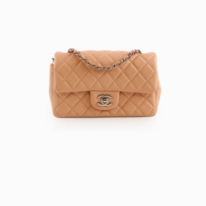 Chanel Rectangle Mini Peach Lambskin SHW 29 series - photo 1