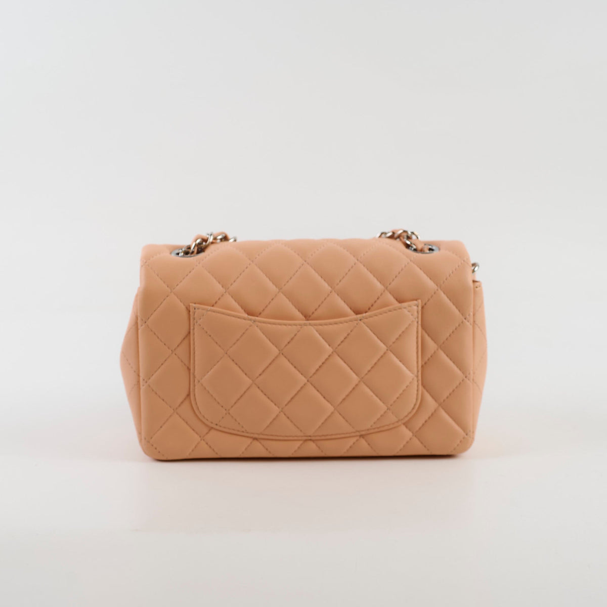 Chanel Rectangle Mini Peach Lambskin SHW 29 series - photo 2