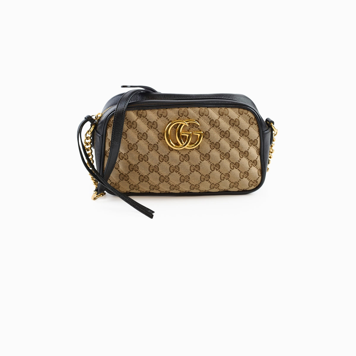 Gucci Small GG Marmont Camera Bag Beige/Black - photo 1