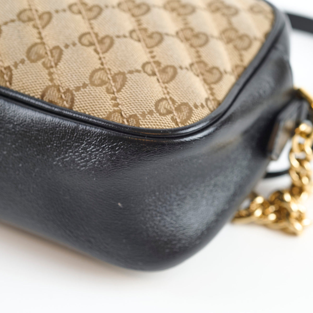 Gucci Small GG Marmont Camera Bag Beige/Black - photo 4