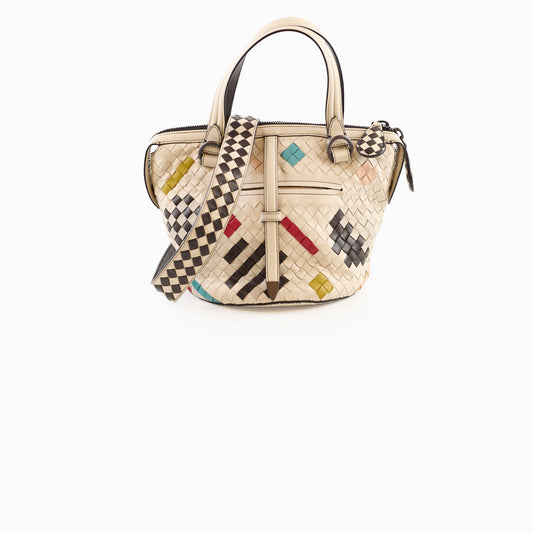 Bottega Veneta Abstract Tambura Crossbody Intrecciato Multicolor - photo 1