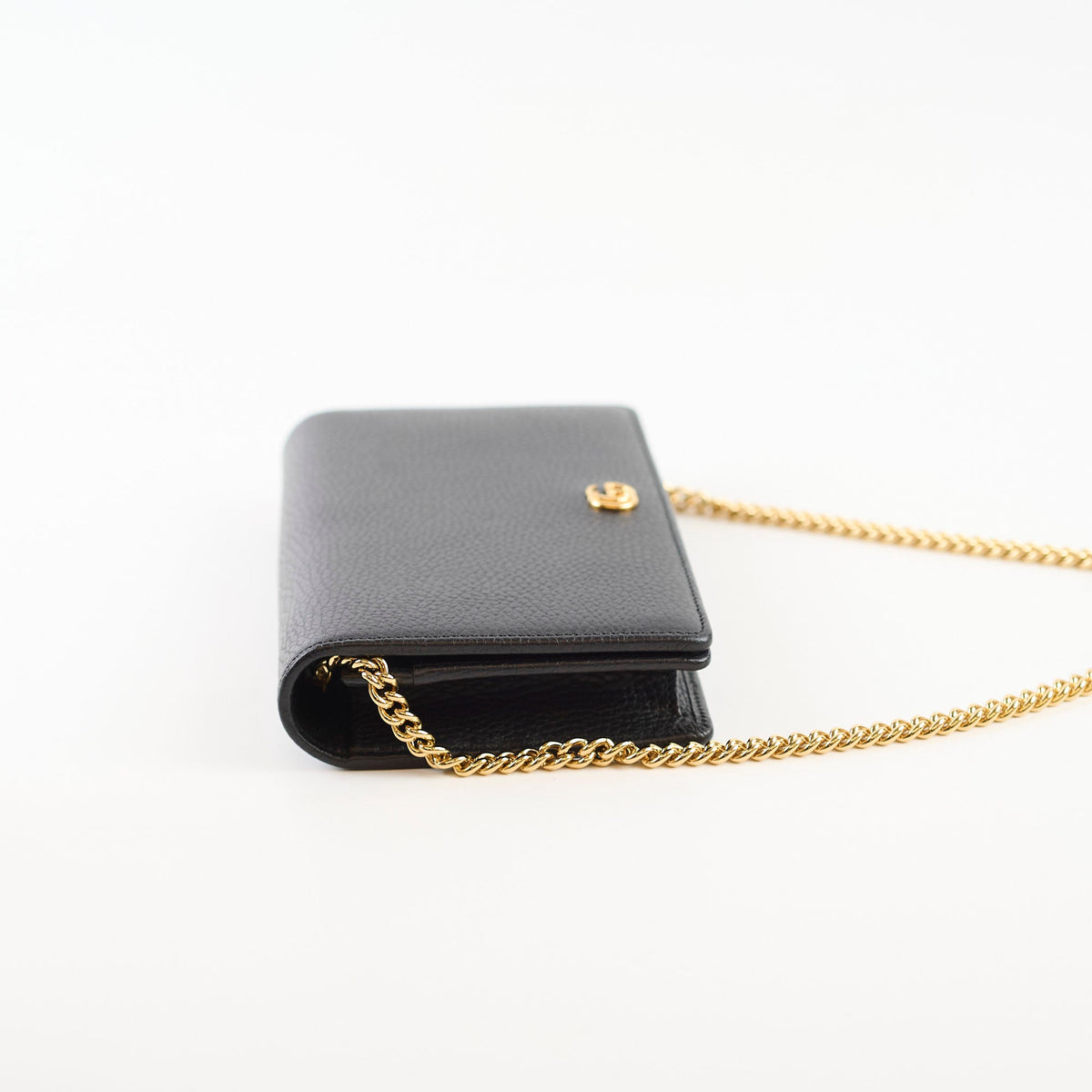 Gucci Marmont Wallet On Chain Grained Leather Black - photo 3