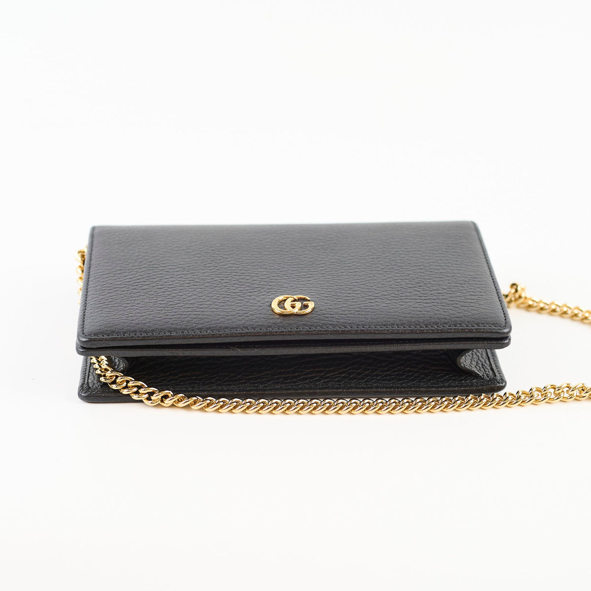 Gucci Marmont Wallet On Chain Grained Leather Black - photo 4