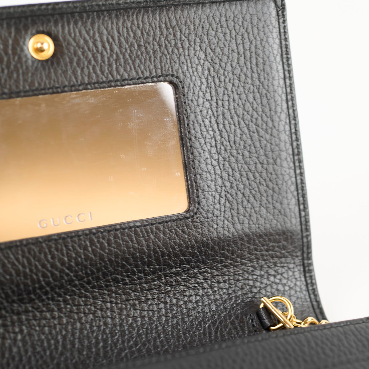 Gucci Marmont Wallet On Chain Grained Leather Black - photo 5