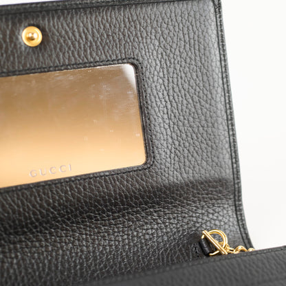 Gucci Marmont Wallet On Chain Grained Leather Black - photo 5