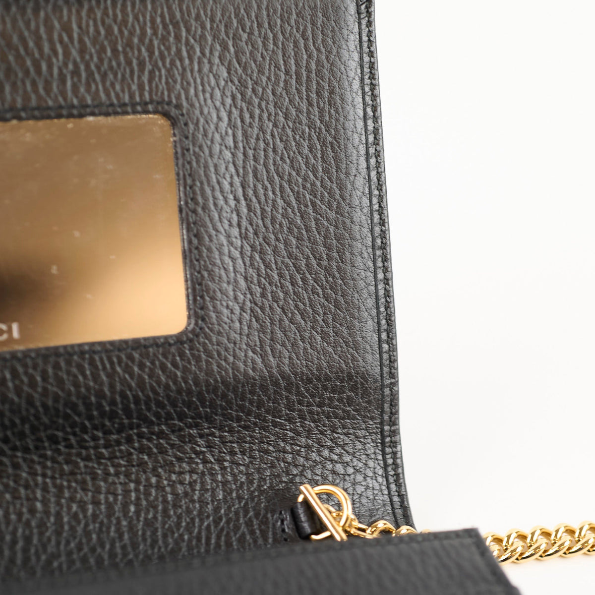 Gucci Marmont Wallet On Chain Grained Leather Black - photo 6