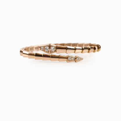 Bvlgari Serpenti Viper Bracelet 18k Rose Gold with Diamonds Size S - photo 1