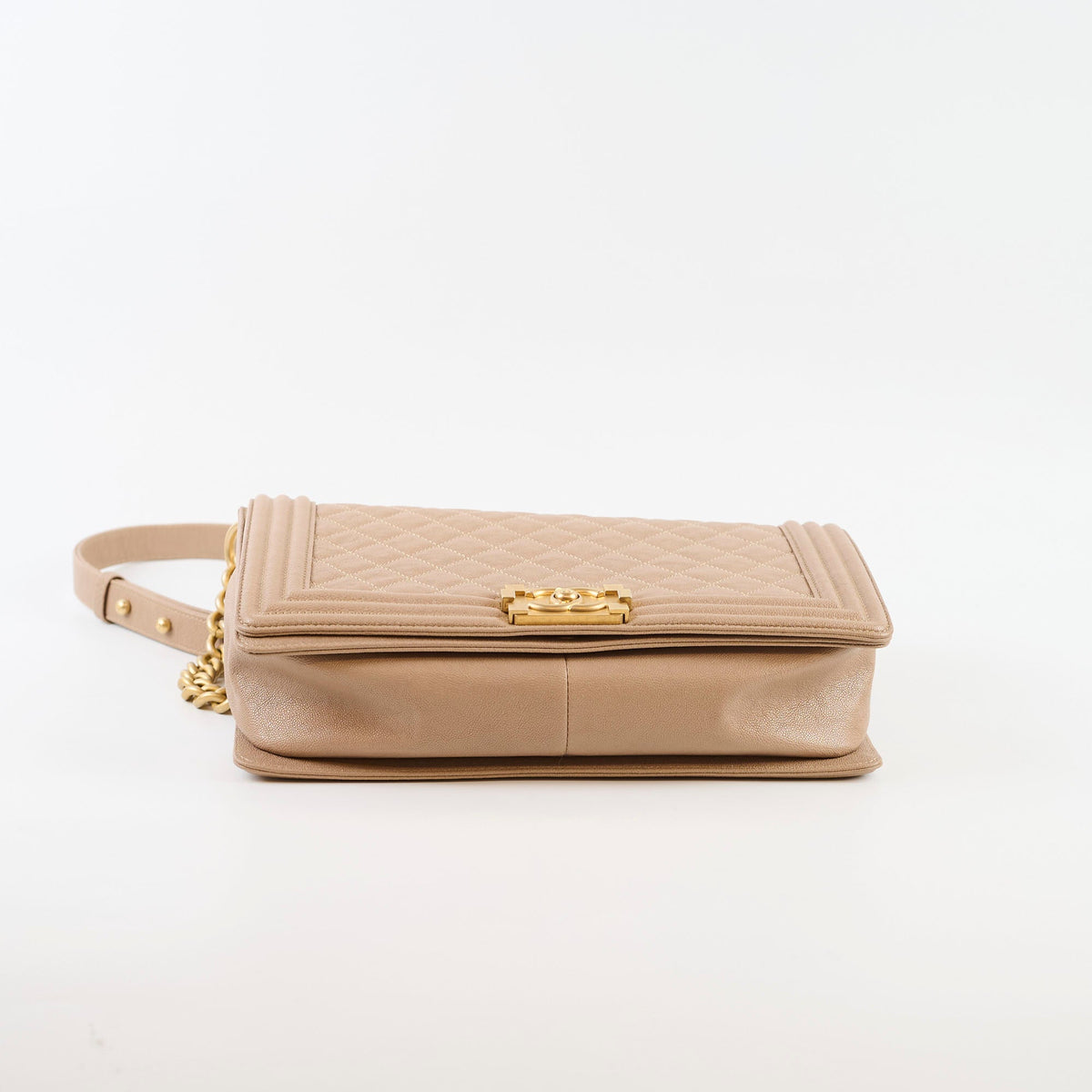 Chanel New Medium Boy Quilted Caviar Dark Beige (Series 27) - photo 4