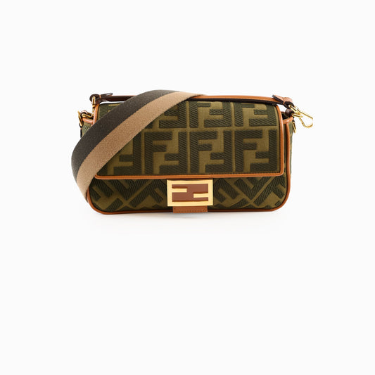 Fendi Medium Baguette Khaki Zucca - photo 1