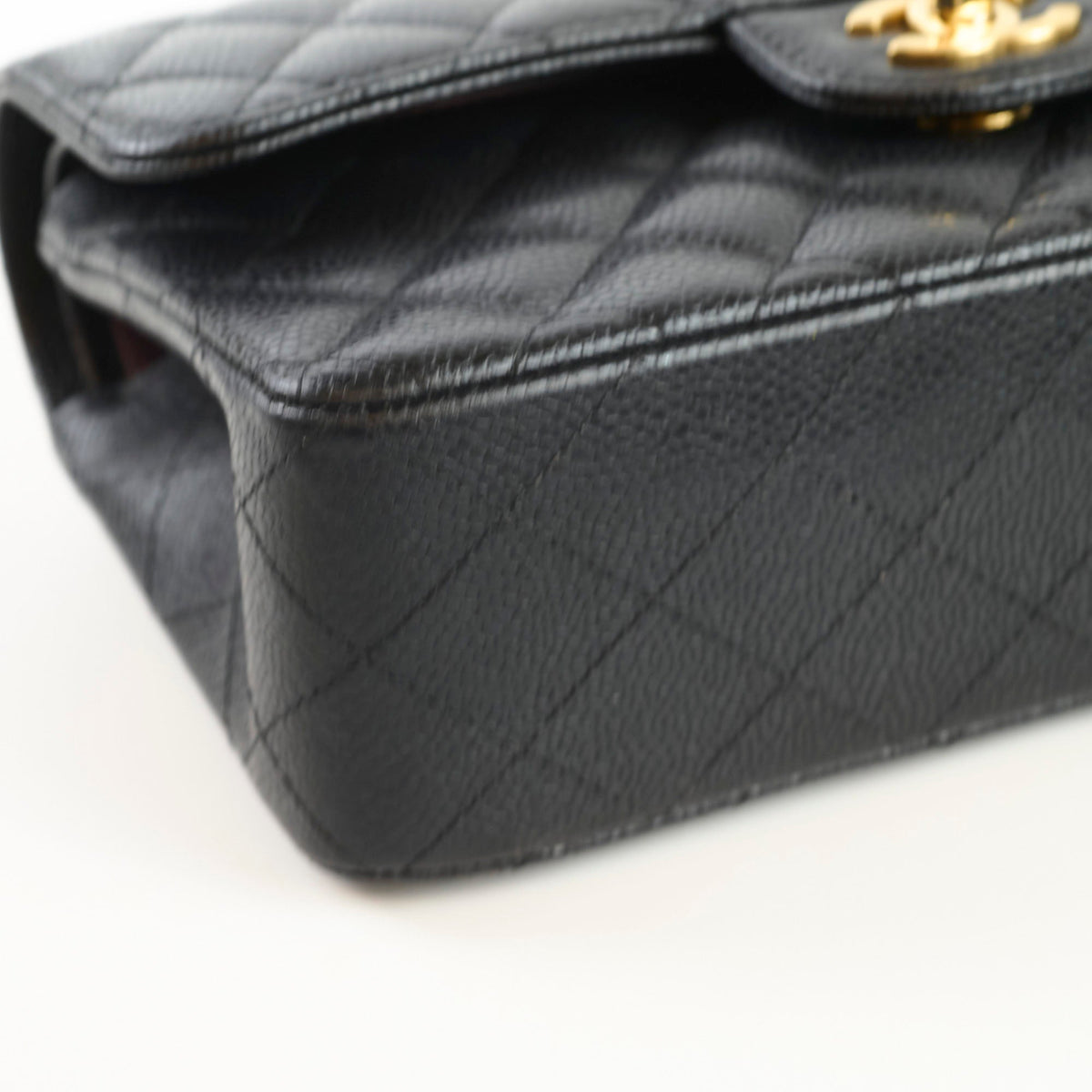Chanel Small Classic Flap Caviar Black (microchipped) - photo 14