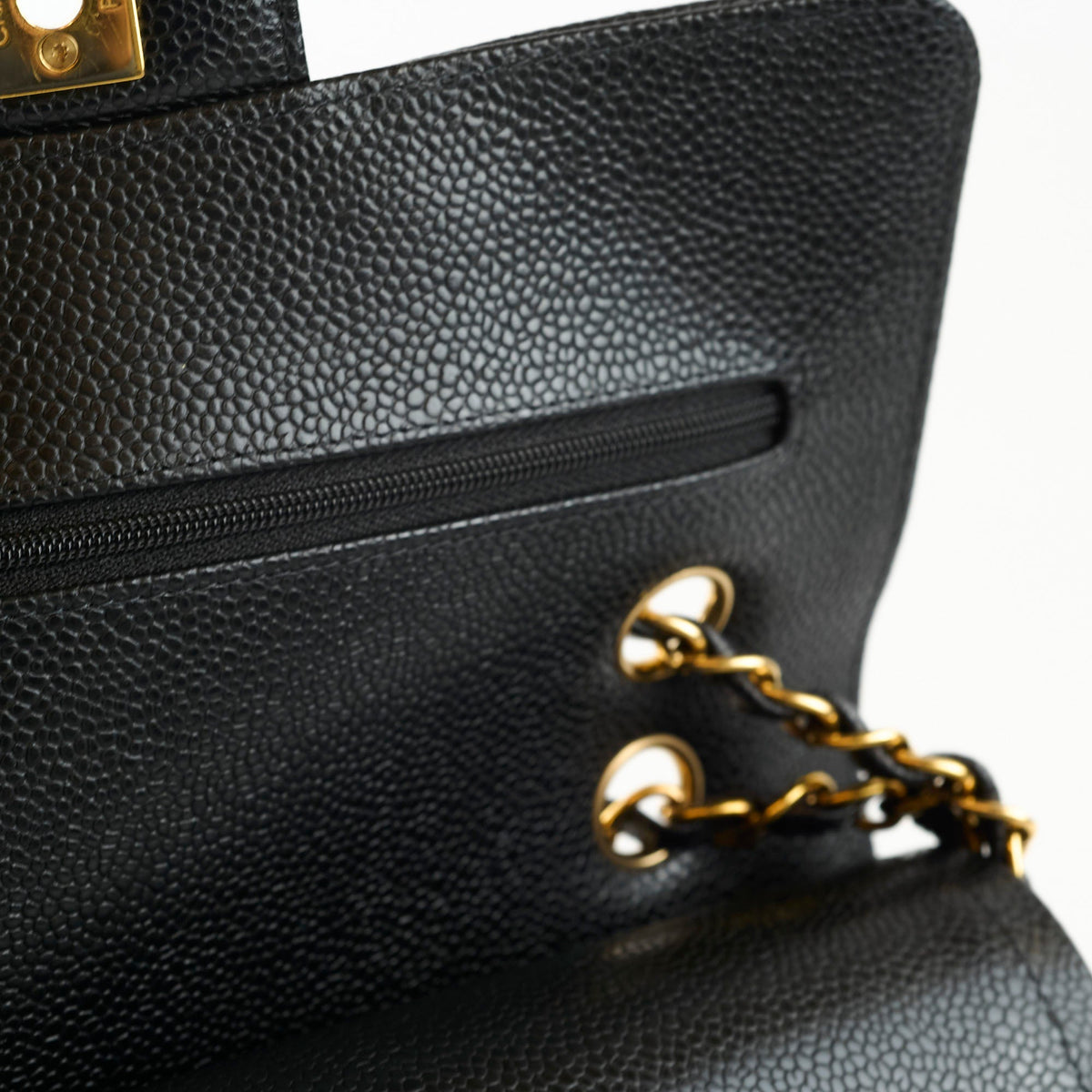 Chanel Small Classic Flap Caviar Black (microchipped) - photo 8