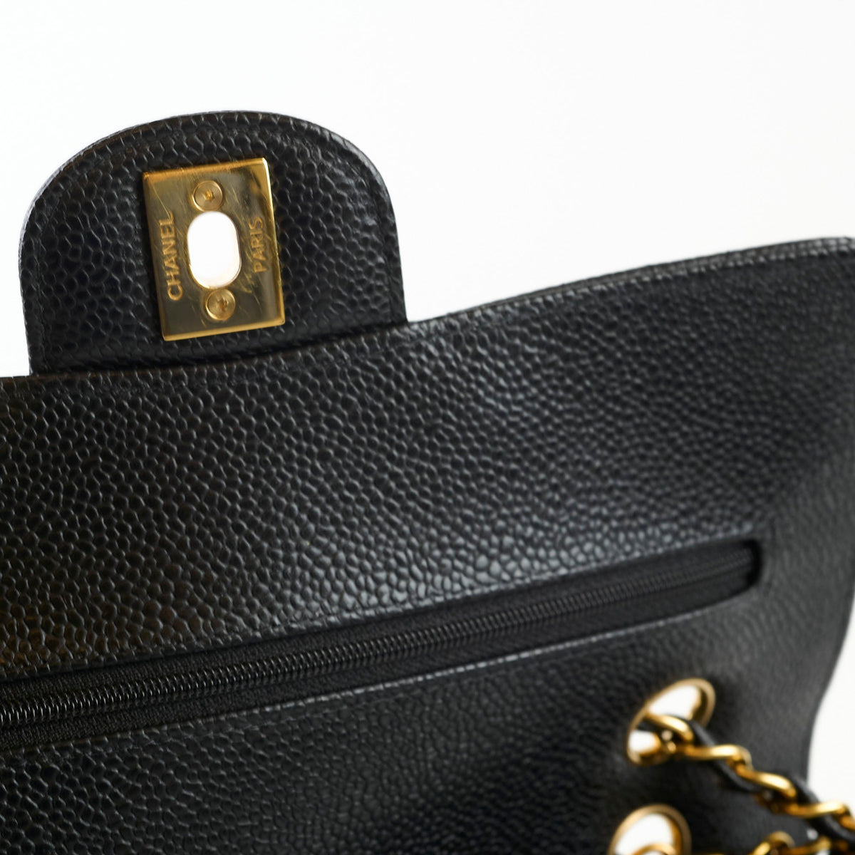 Chanel Small Classic Flap Caviar Black (microchipped) - photo 9