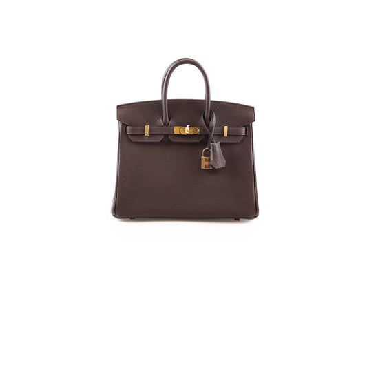 Hermes Birkin 25 Bai Brun K Stamp - photo 1