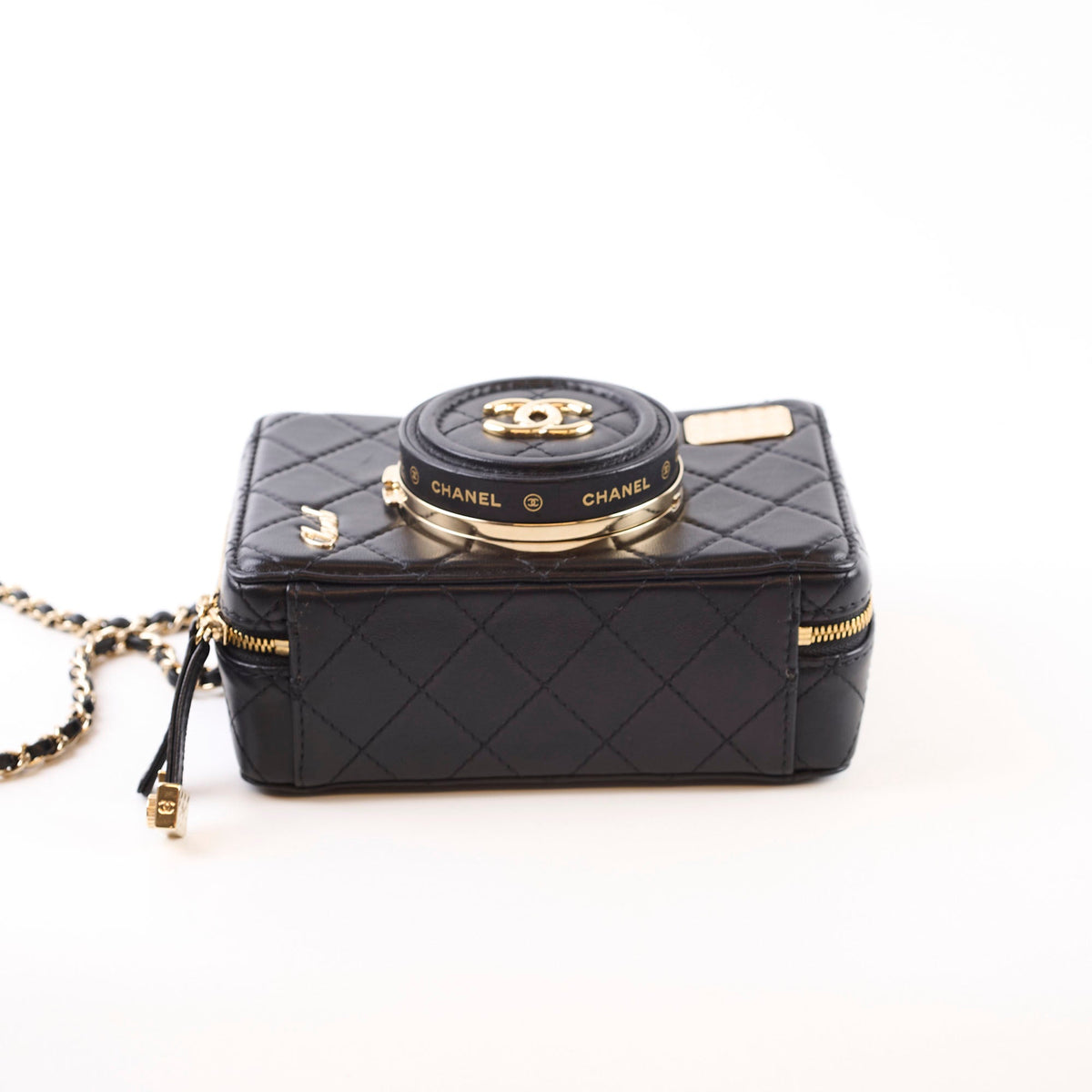 Chanel Coco Clip Camera Bag Quilted Lambskin Black Microchip - photo 3