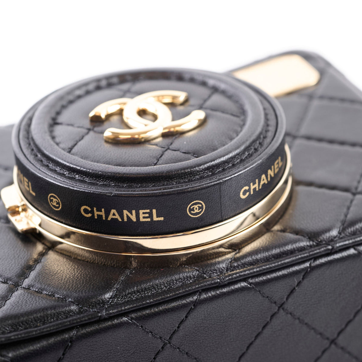 Chanel Coco Clip Camera Bag Quilted Lambskin Black Microchip - photo 13