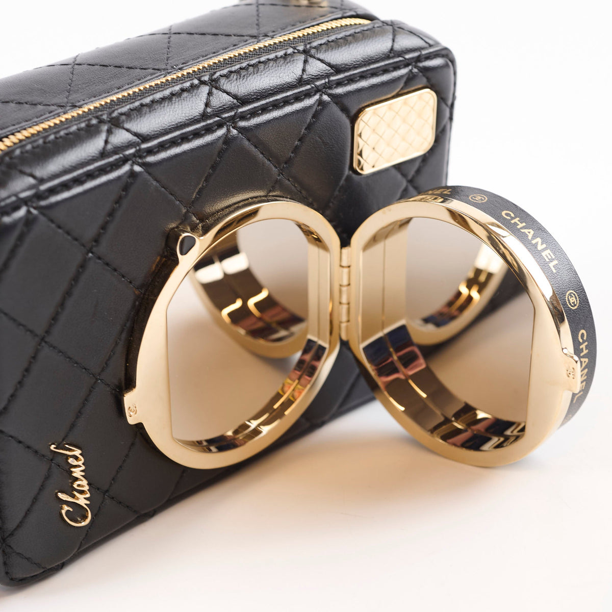 Chanel Coco Clip Camera Bag Quilted Lambskin Black Microchip - photo 4
