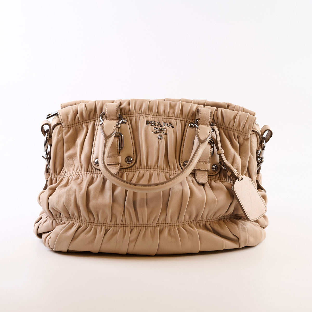 Prada Nappa Gaufre Bag Beige - photo 2