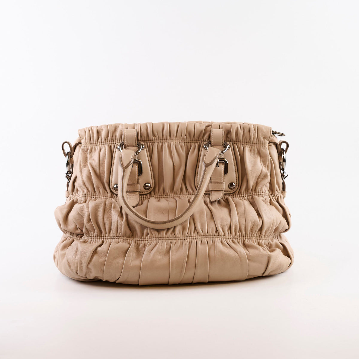 Prada Nappa Gaufre Bag Beige - photo 3