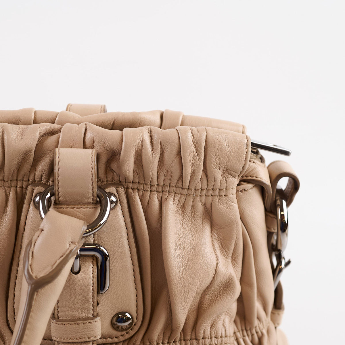 Prada Nappa Gaufre Bag Beige - photo 5
