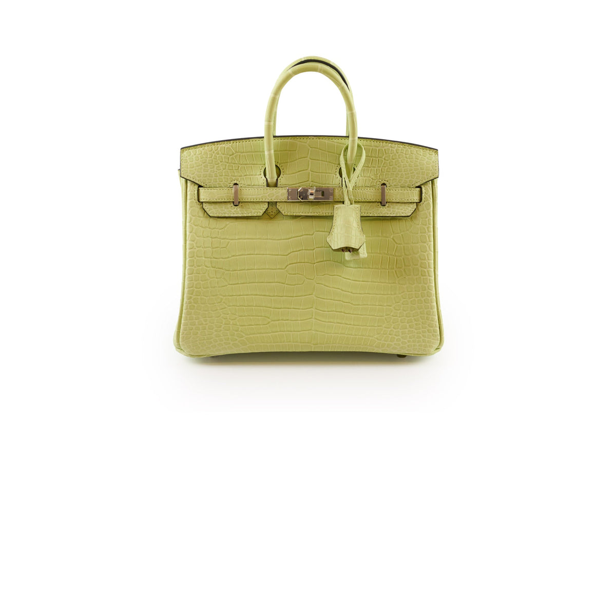 Hermes Birkin 25 Crocodile Porosus Jaune Bourge - Z Stamp - photo 1