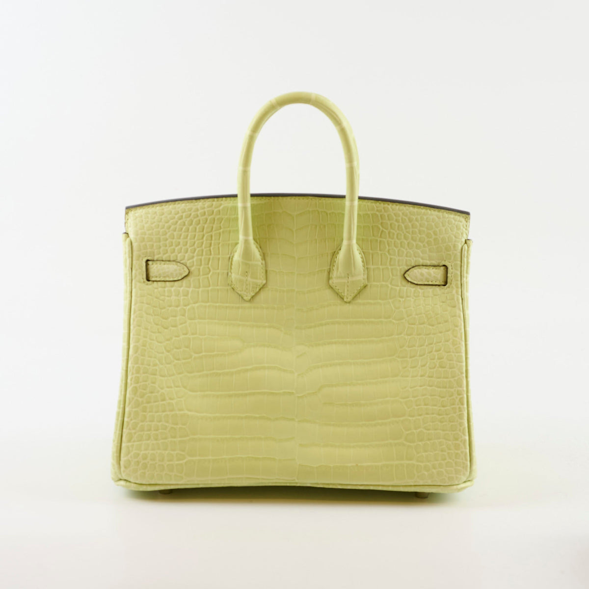 Hermes Birkin 25 Crocodile Porosus Jaune Bourge - Z Stamp - photo 2
