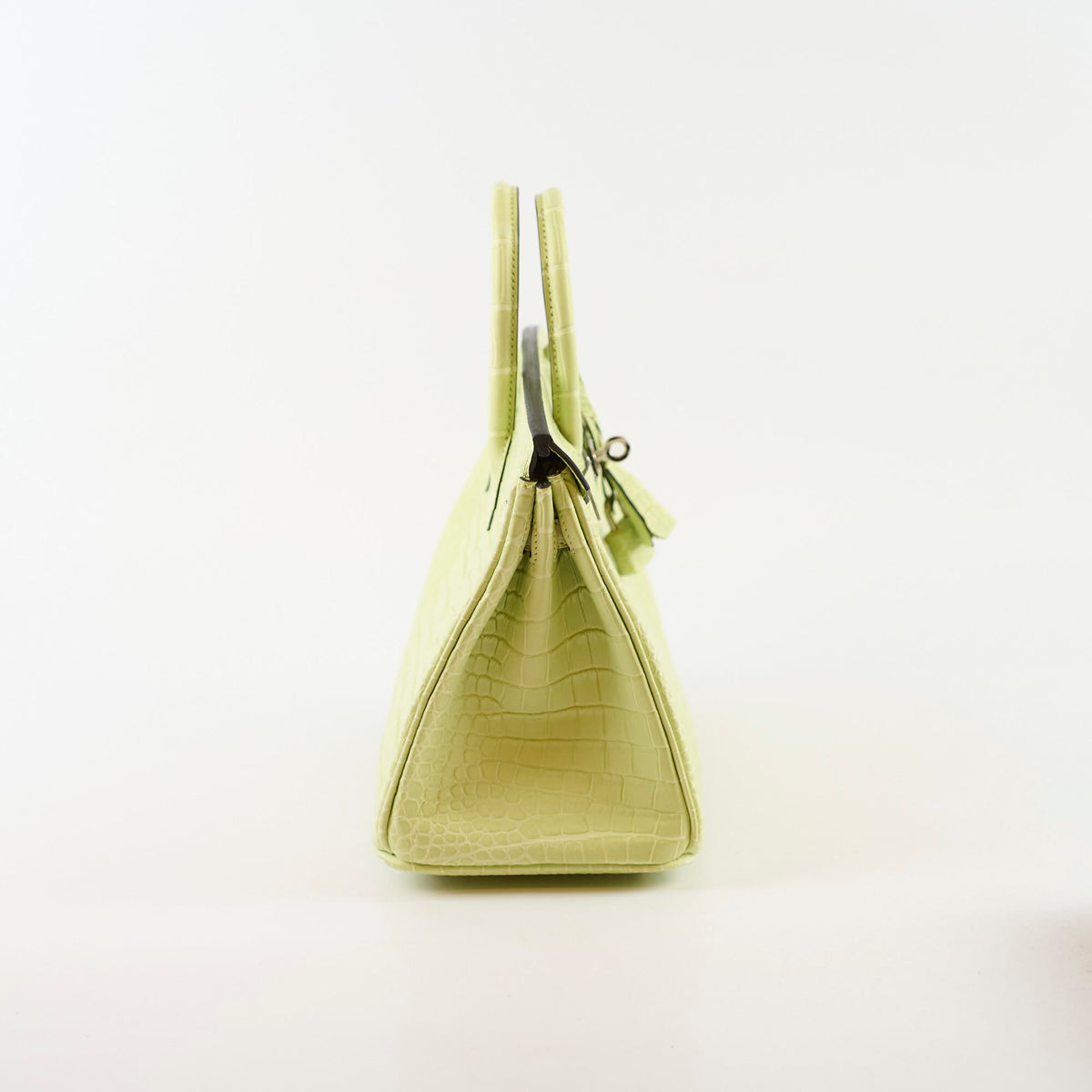 Hermes Birkin 25 Crocodile Porosus Jaune Bourge - Z Stamp - photo 3