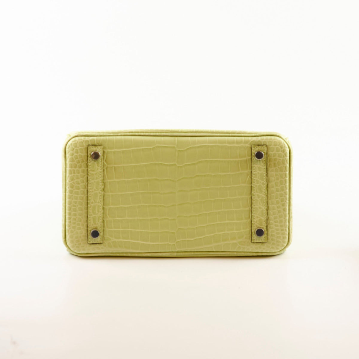 Hermes Birkin 25 Crocodile Porosus Jaune Bourge - Z Stamp - photo 4