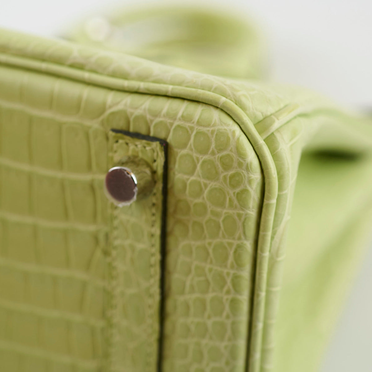 Hermes Birkin 25 Crocodile Porosus Jaune Bourge - Z Stamp - photo 12