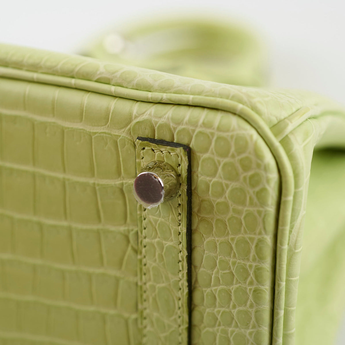 Hermes Birkin 25 Crocodile Porosus Jaune Bourge - Z Stamp - photo 11