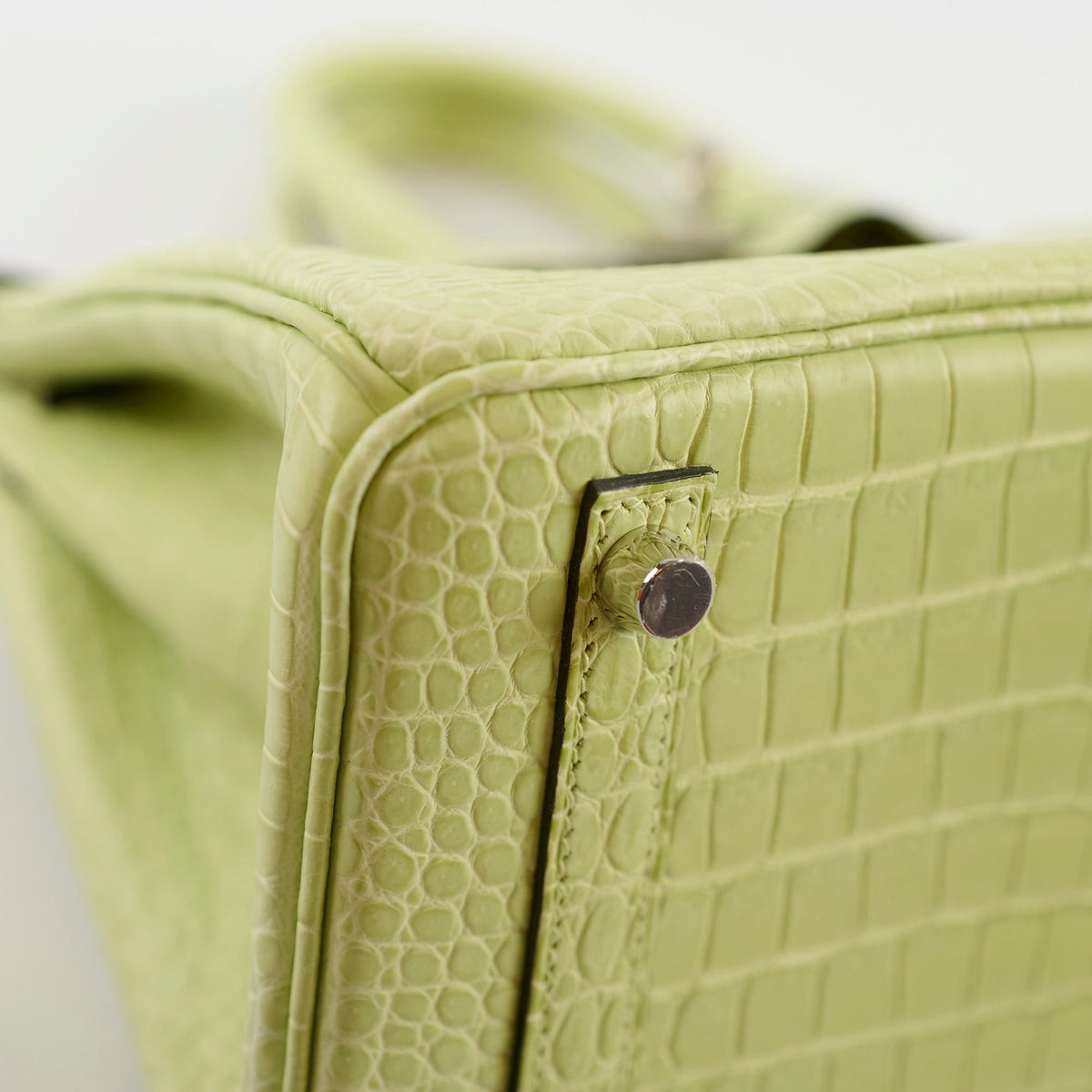 Hermes Birkin 25 Crocodile Porosus Jaune Bourge - Z Stamp - photo 8