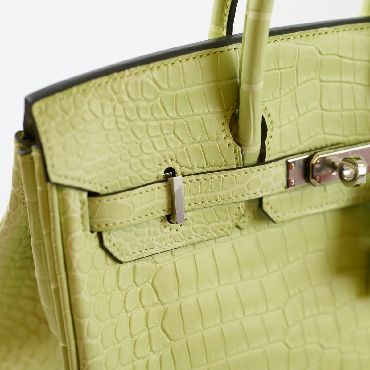 Hermes Birkin 25 Crocodile Porosus Jaune Bourge - Z Stamp - photo 5