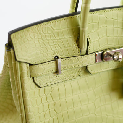 Hermes Birkin 25 Crocodile Porosus Jaune Bourge - Z Stamp - photo 5
