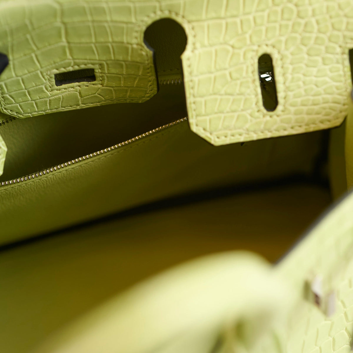 Hermes Birkin 25 Crocodile Porosus Jaune Bourge - Z Stamp - photo 6